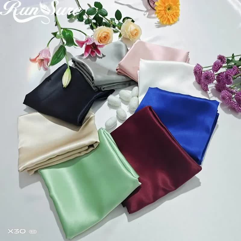 Black Luxury Double-Sided Satin Silk Pillowcase - Summer Cooling Polyester Pillow Cover Set(Without Pillow Core) 4