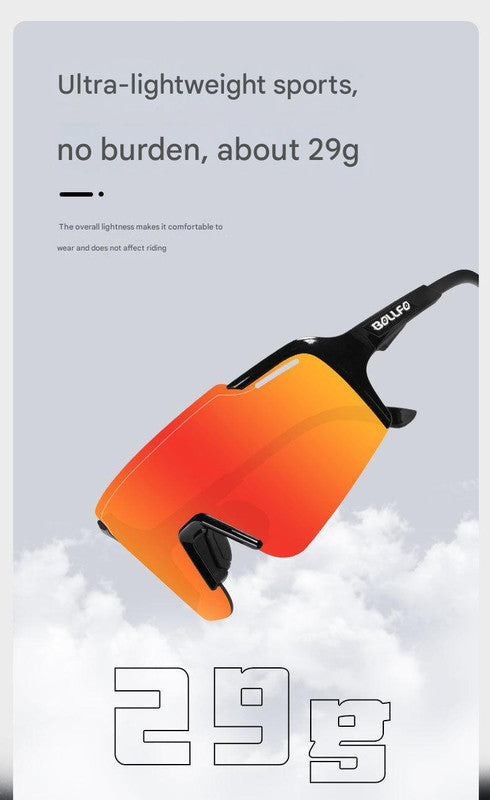 Pink Gradient Lens Lightweight UV400 Photochromic Cycling Glasses, Anti-Wind Protective Sunglasses for Outdoor Sports 3
