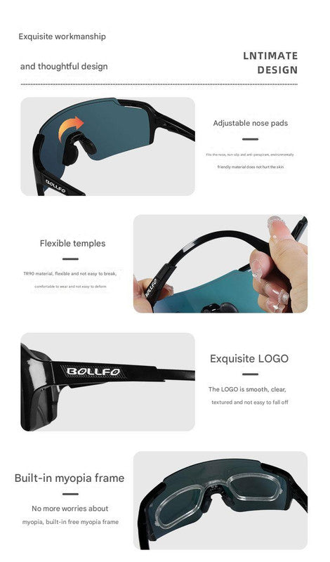Transparent Color Change Lens Lightweight UV400 Photochromic Cycling Glasses, Anti-Wind Protective Sunglasses for Outdoor Sports 4