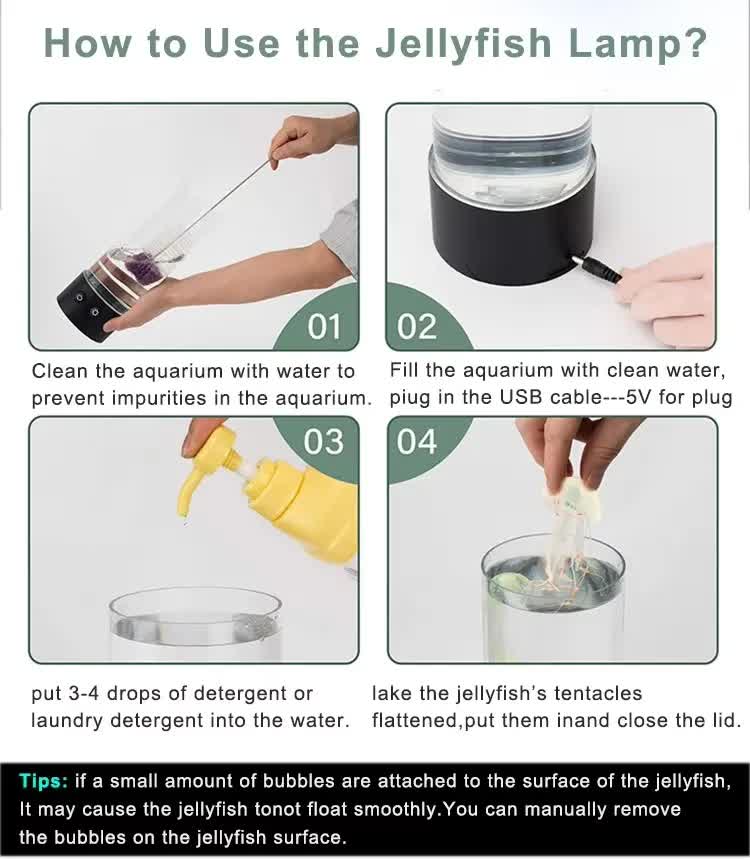 LED Jellyfish Lamp - Creative Night Light for Bedroom and Children's Room 5