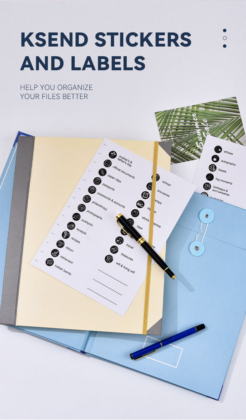 (Thick Version)Blue Accordion File Binder with 12 Envelopes - Durable Document Organizer 4
