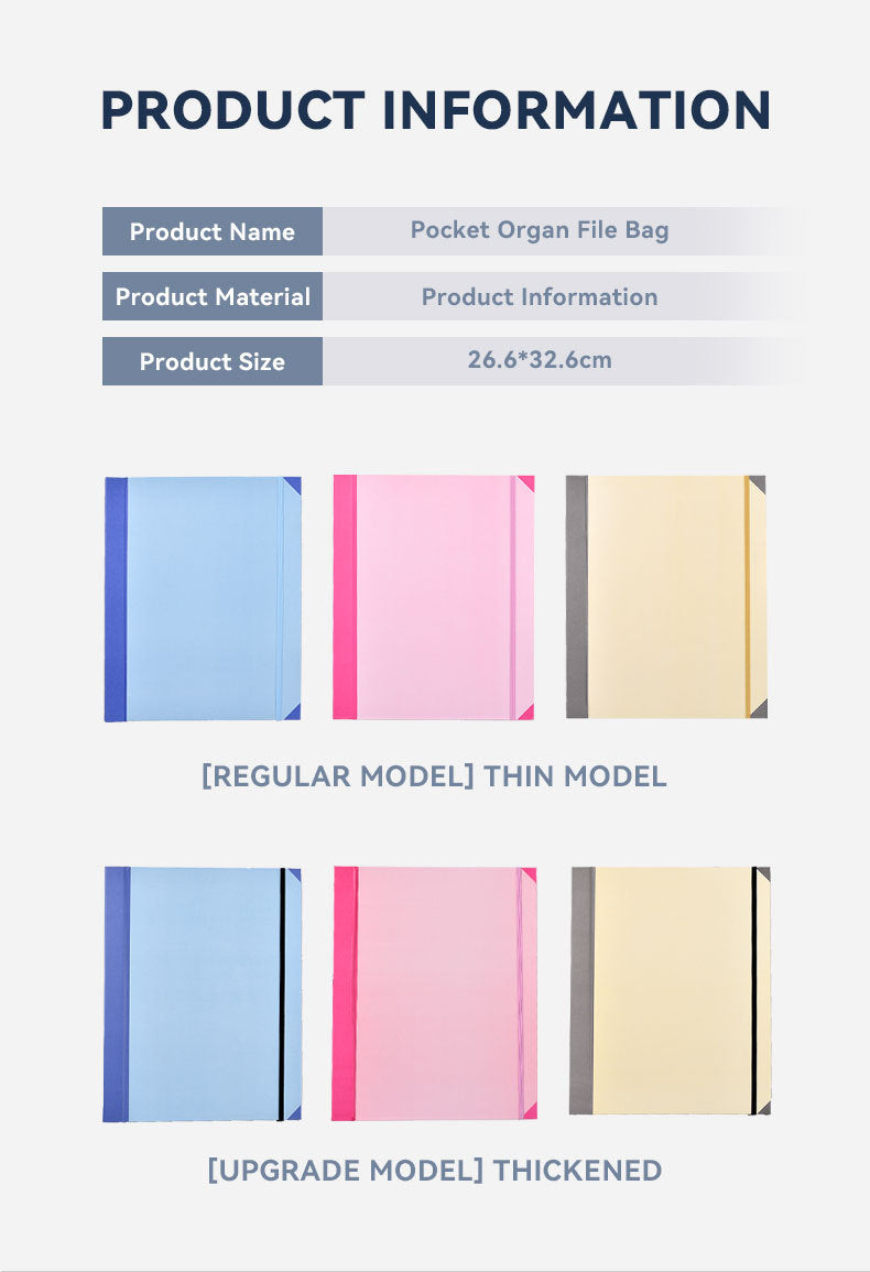 (Thick Version)Blue Accordion File Binder with 12 Envelopes - Durable Document Organizer 5