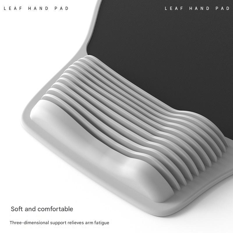 Black Ergonomic Silicone Mouse Wrist Rest Pad - Comfortable Hand Support for Keyboard and Mouse 3