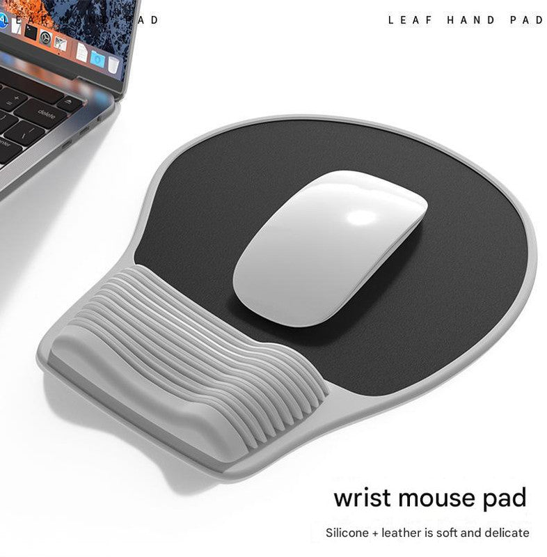 Black Ergonomic Silicone Mouse Wrist Rest Pad - Comfortable Hand Support for Keyboard and Mouse 4