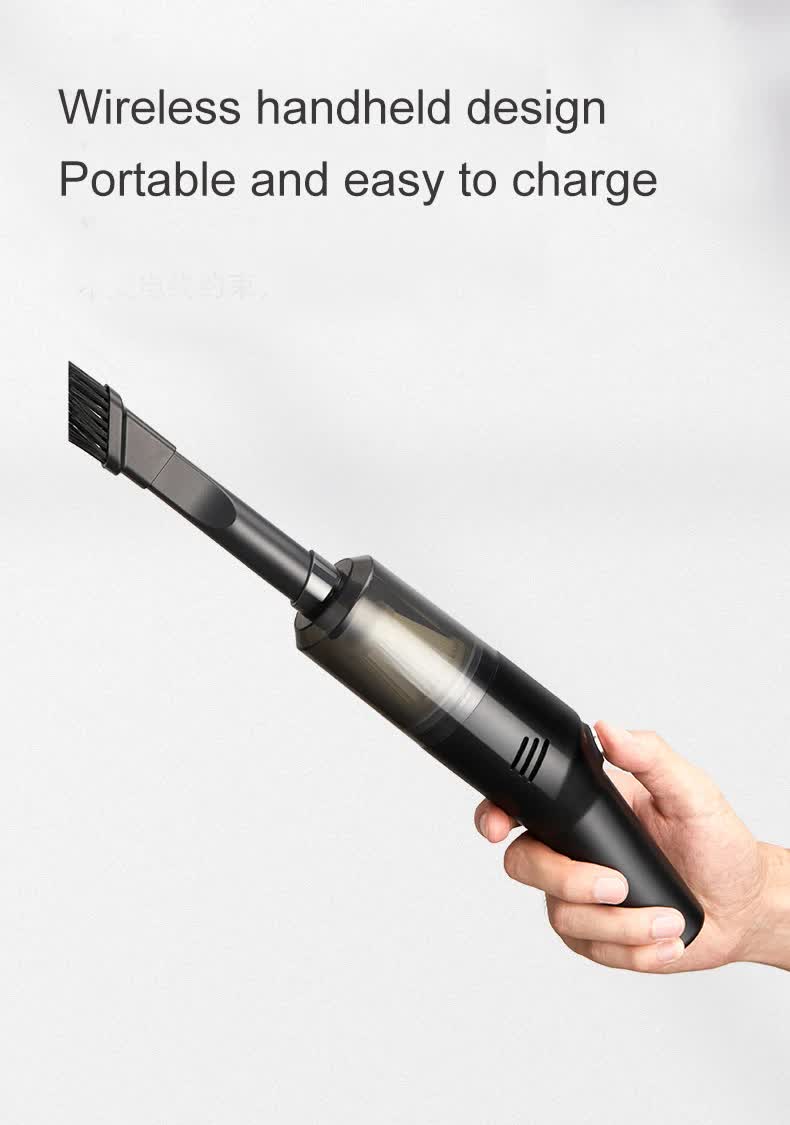 White Wireless Portable Vacuum Cleaner - Handheld Mini Car Vacuum for Wet & Dry Use, Pet Hair Remover, Lightweight Home Cleaner 4