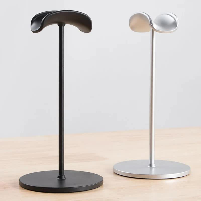 Silver Universal Aluminum Headphone Stand - Durable Detachable Desktop Headset Holder 6