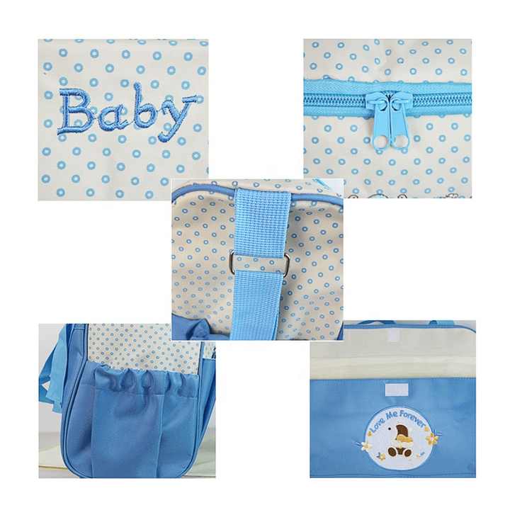 Large Coffee Fashionable Large-Capacity Cartoon Bear Shoulder Crossbody Mommy Bag - Stylish and Functional Diaper Bag 3