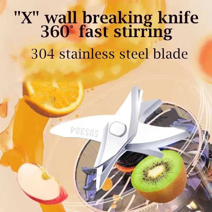 Pink Portable Rechargeable Blender Bottle, 500ml, USB Charging, 1200mAh, with 304 Stainless Steel Blade - For Smoothies and Juices On-The-Go 3