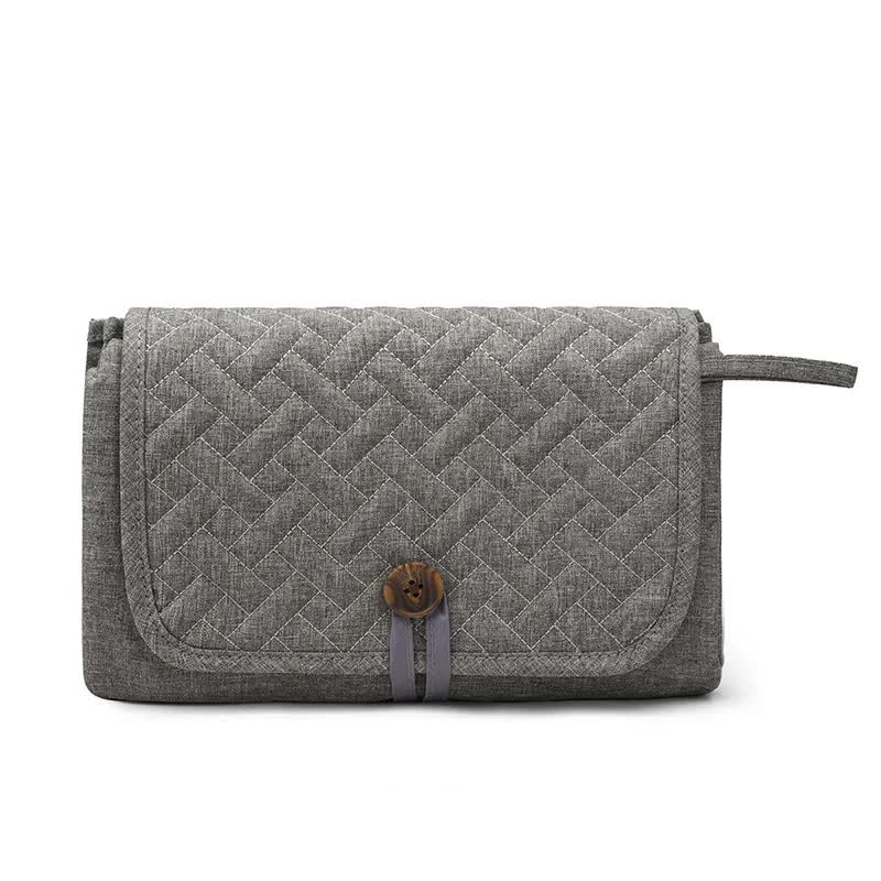Grey Portable Baby Changing Mat - Waterproof, Foldable, Compact Diaper Pad for Travel & Everyday Use 6