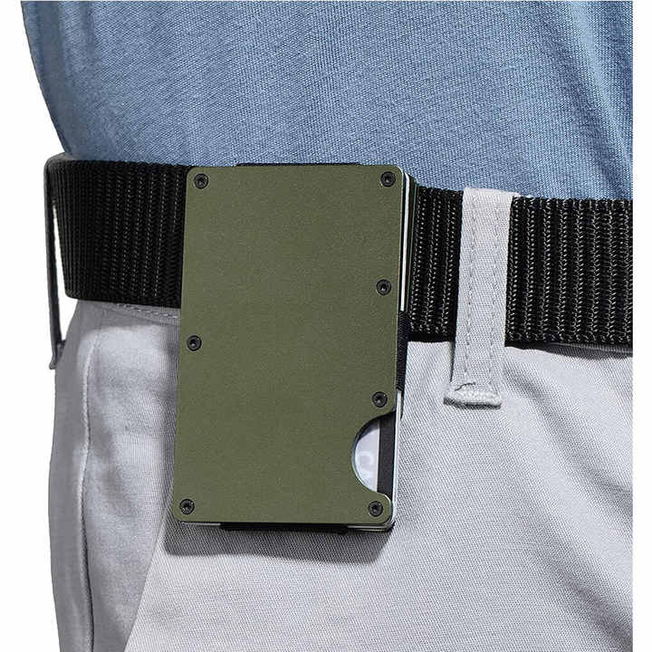 2 Pcs Silver Aluminum Alloy RFID Blocking Wallet – Compact, Lightweight Credit Card Holder and Money Clip 5