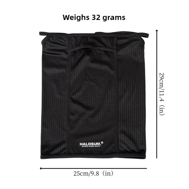 2 Pcs Black UV Protection Breathable Cycling Face Mask with Ear Hooks – Summer Ice Silk Neck Gaiter for Men and Women 3