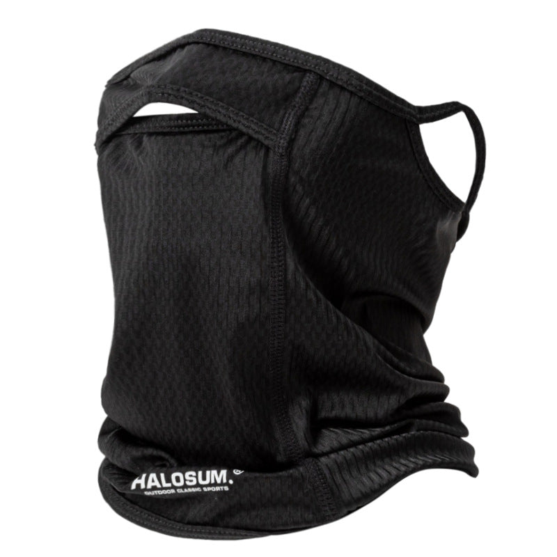 2 Pcs Army Green UV Protection Breathable Cycling Face Mask with Ear Hooks - Summer Ice Silk Neck Gaiter for Men and Women 4