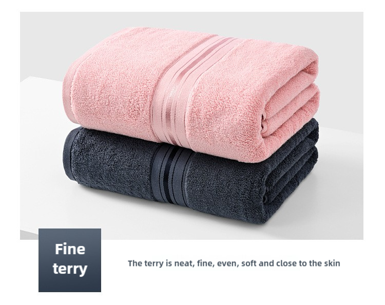 Dark Grey Luxury Cotton Towel Set(Towel + Bath Towel) - Quick Dry, Extra Thick & Absorbent, Perfect for Bath & Beach 3