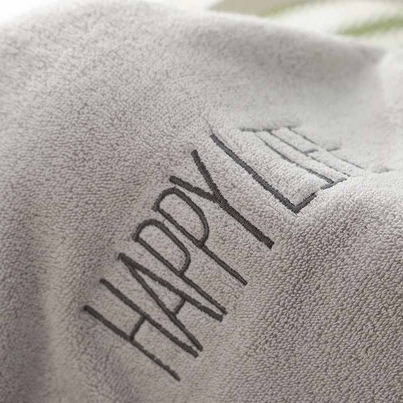 Light Gray Soft Cotton Bath Towel - 70x140cm, Quick Dry, Super Absorbent 3