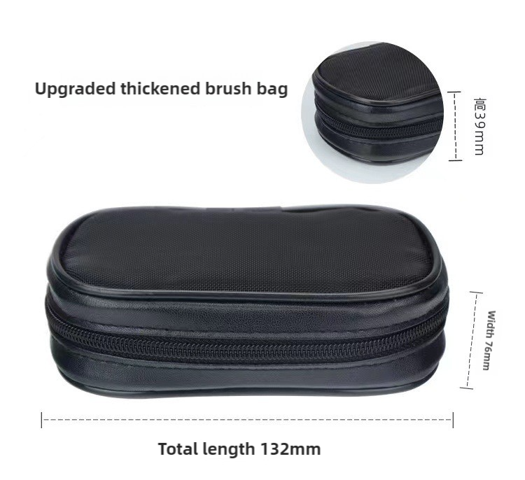 Style A 12-Piece Mini Portable Makeup Brush Set - Fiber Bristle Beauty Tool Set(With storage bag) 6