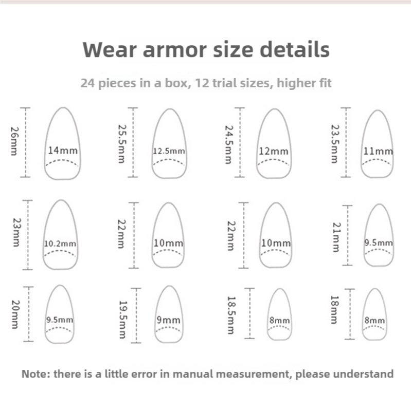 2 Pcs Black 24 Pcs Light & Traceless Press-On Nail Set - Reusable ABS Material False Nails for Salon-Quality Manicure 5