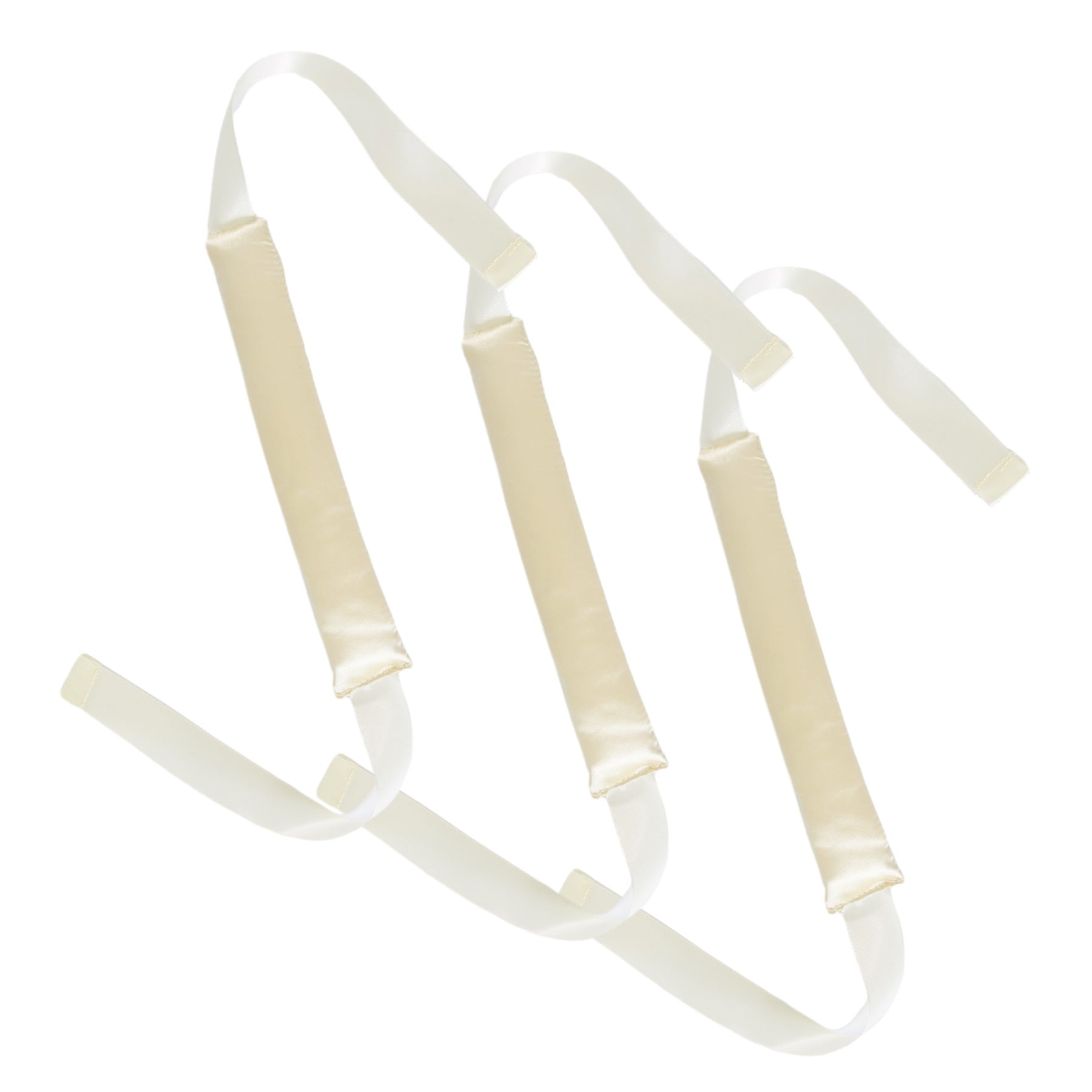 Beige 3 Sticks  No-Heat Hair Curling Ribbon Kit - Silk Ribbon Curling Wand for Sleep-in Styling