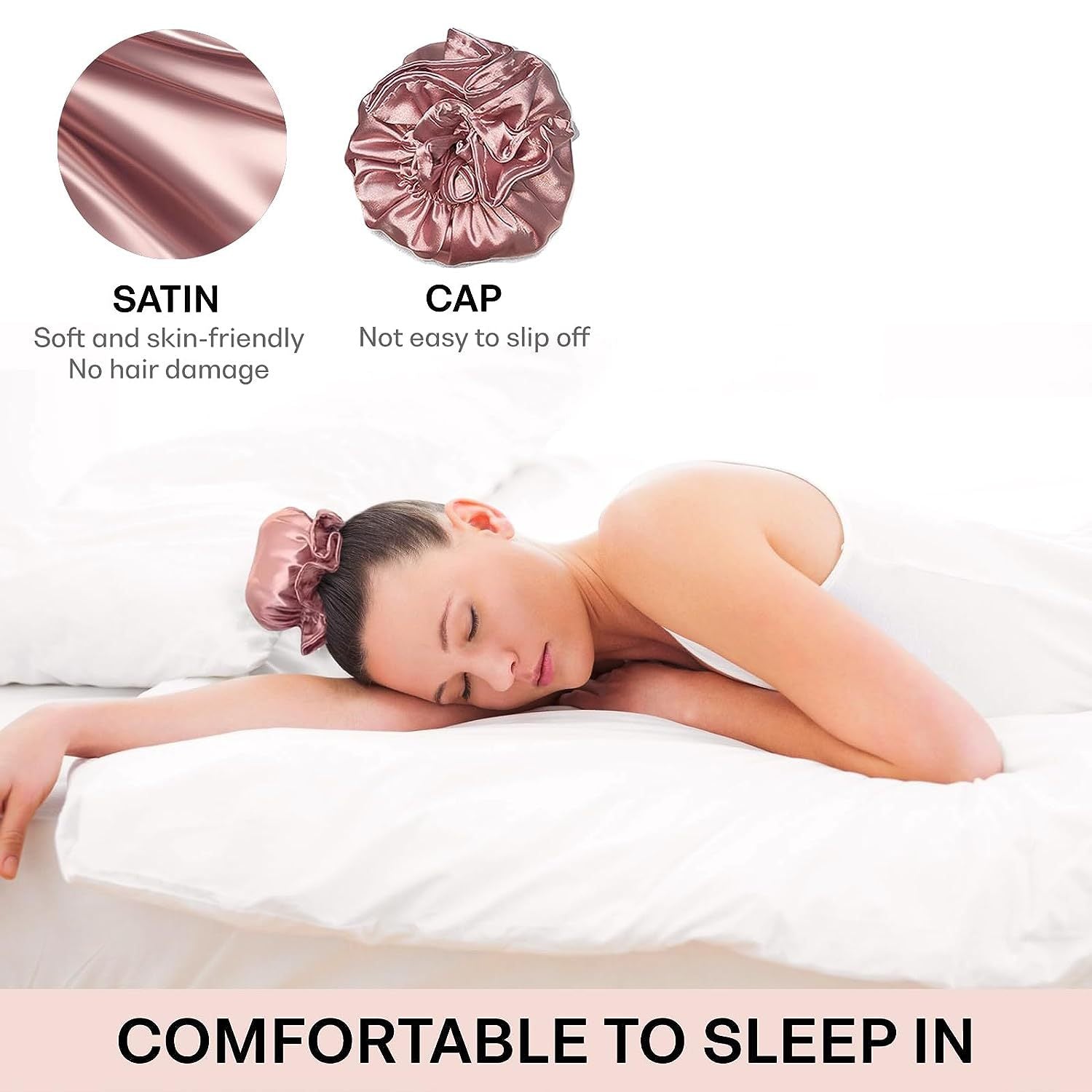 3 Pcs Brown Heatless Hair Curling Satin Set - Easy Sleep-In Curler for Beautiful Waves