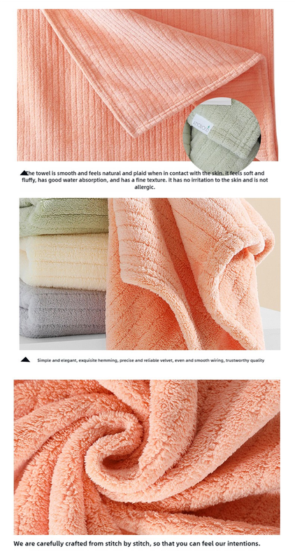 Green Soft Coral Fleece Towel and Bath Towel Gift Set - 5-Piece Luxurious Absorbent Set 3