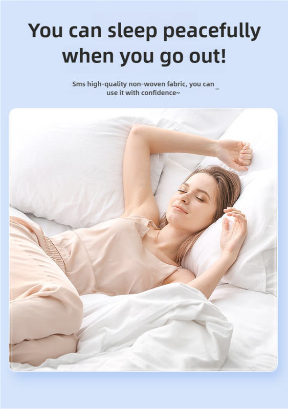 4 Packaging White Disposable Travel Bedding Set - Waterproof & Clean, Soft Non-Woven Fabric, 4 Pieces Set for Twin Beds 4