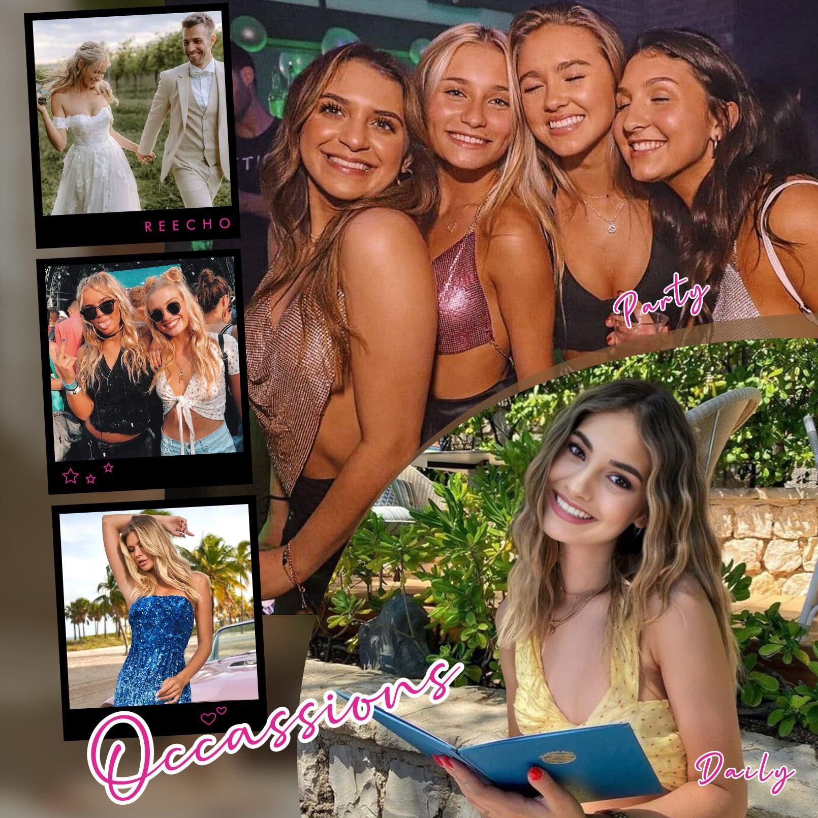 Light Gold 12-Inch Clip-in Wavy Hair Extensions - 4-Piece Set,  Easy to Apply, Instant Volume Boost 5