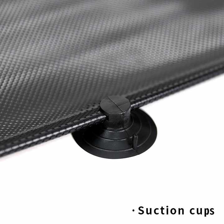 2 Pcs 40*45cm Black Adjustable Retractable Car Side Window Sun Shade - UV Protection, Easy Installation with Suction Cups 4