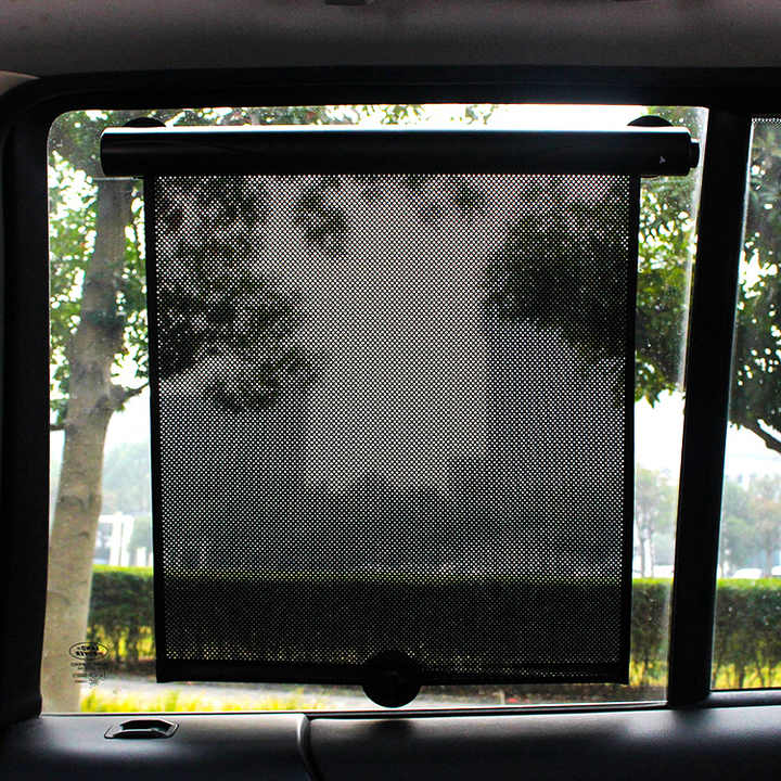2 Pcs 40*45cm Black Adjustable Retractable Car Side Window Sun Shade - UV Protection, Easy Installation with Suction Cups 6