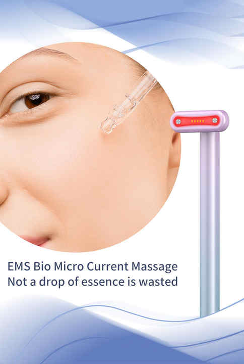 Gradient Pink Eye Massager for Dark Circles and Puffiness, Portable EMS Microcurrent Beauty Device for Skin Firming, Wrinkle Reduction, and Eye Care 5