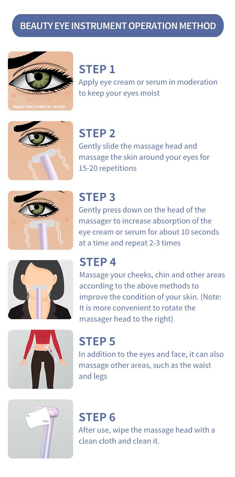 Gradient Pink Eye Massager for Dark Circles and Puffiness, Portable EMS Microcurrent Beauty Device for Skin Firming, Wrinkle Reduction, and Eye Care 7