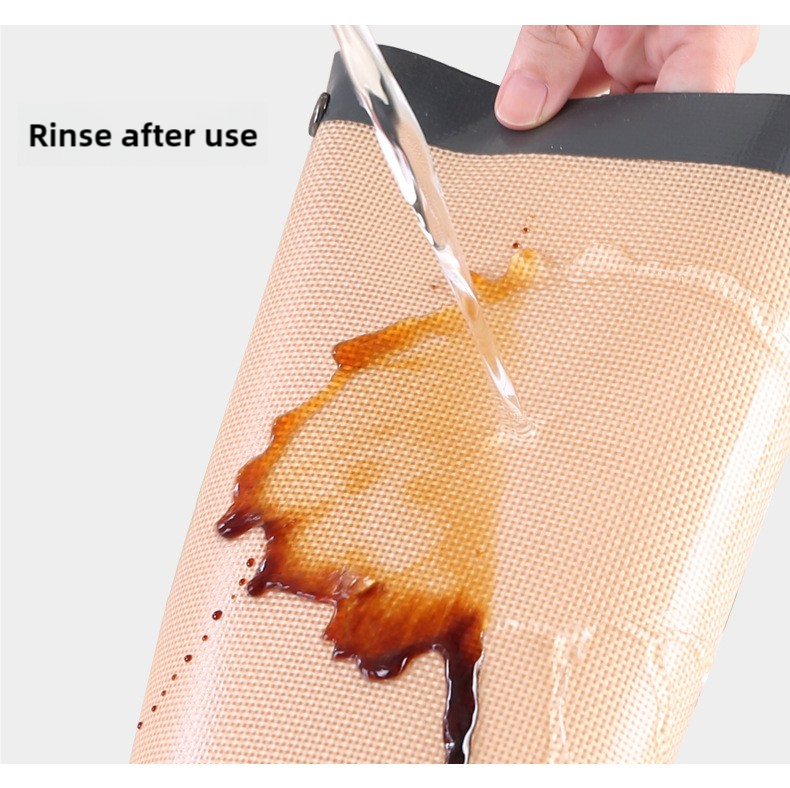 2-piece Non-stick Silicone Baking Mat Set Gray Edge Yellow Background 3