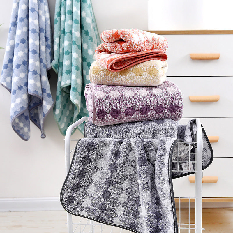 Grey Premium Coral Fleece Towel Set - 1 Bath Towel (88x170cm) + 3 Hand Towels (35x35cm) - Soft, Absorbent, and Quick-Drying 3