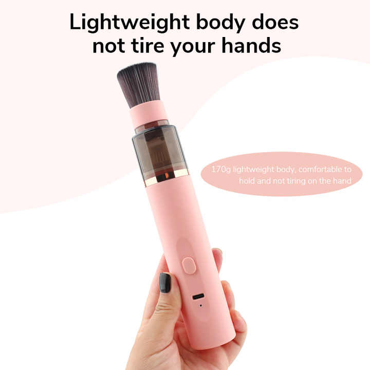Blue Mini Portable Wireless Dust Vacuum Cleaner, Powerful and Long-Lasting Handheld Vacuum for Makeup Tables, Powder, and Dust 3
