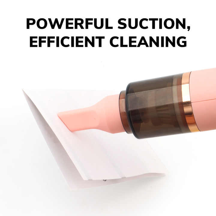 Blue Mini Portable Wireless Dust Vacuum Cleaner, Powerful and Long-Lasting Handheld Vacuum for Makeup Tables, Powder, and Dust 5
