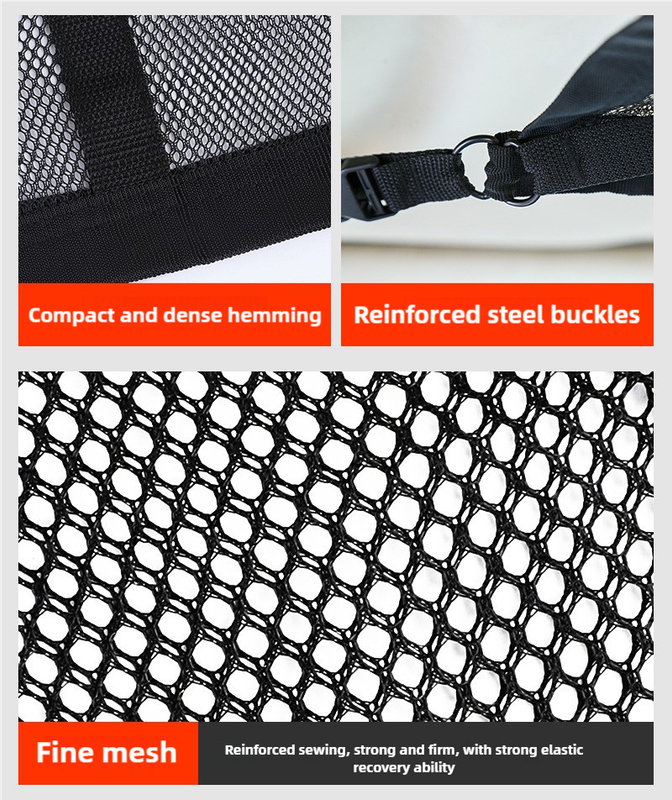 Black Car Roof Triangular Storage Net – Adjustable Ceiling Organizer for Vehicles 4