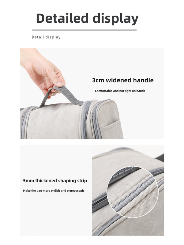 Pink Large Capacity Travel Toiletry Bag with Dry-Wet Separation - Hanging Organizer for Cosmetics and Personal Care 6