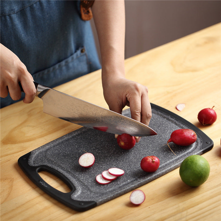 Black 3-Piece Marble Pattern Cutting Board Set – Non-slip PP Plastic, Hanging Design, Kitchen Knife Chopping Board for Vegetable and Meat Prep 4