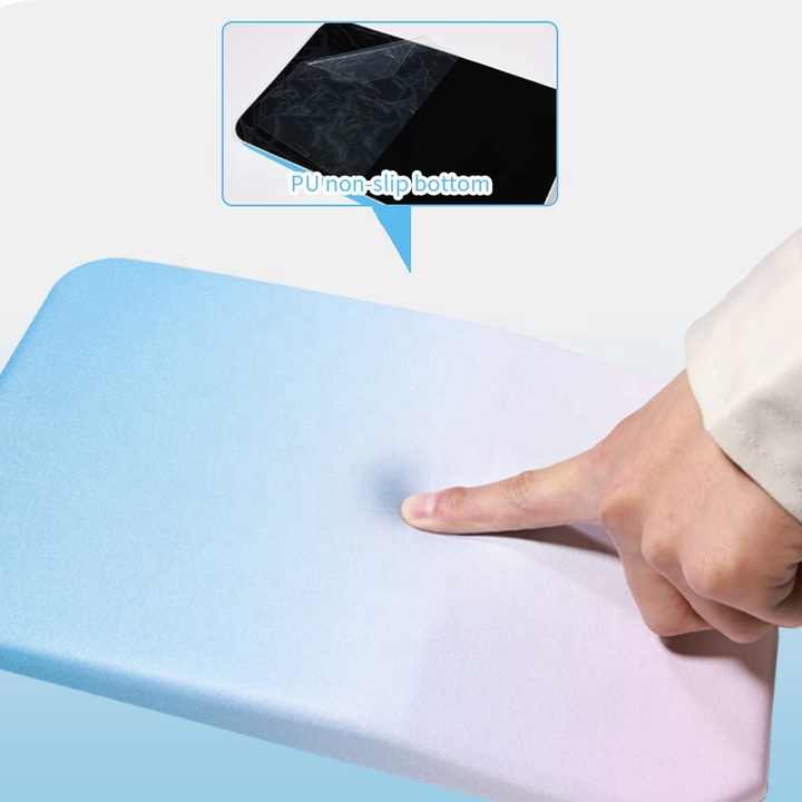 Gradual Black Ergonomic PU Anti-Slip Mouse Pad with Wrist Support – Rectangular Gradient Desk Mat for Gaming and Office Use 5
