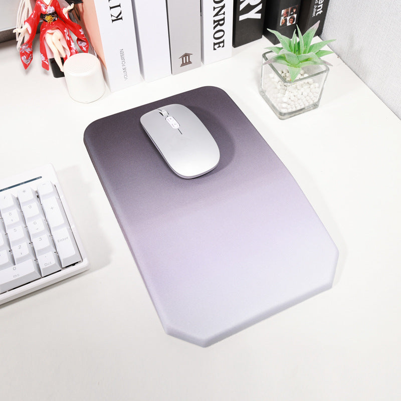 Gradual Blue Ergonomic PU Anti-Slip Mouse Pad with Wrist Support - Rectangular Gradient Desk Mat for Gaming and Office Use 4