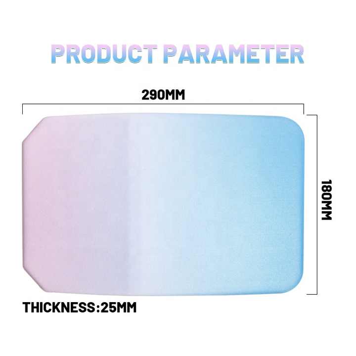 Gradual Blue Ergonomic PU Anti-Slip Mouse Pad with Wrist Support - Rectangular Gradient Desk Mat for Gaming and Office Use 7