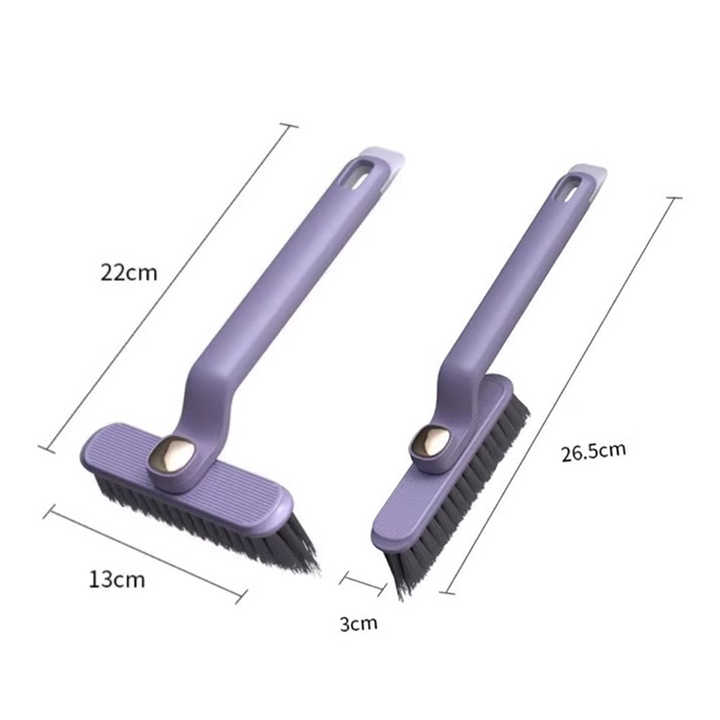 3 Pcs Brown Multi-Function Rotating Gap Cleaning Brush, 2-in-1 Hard Bristle Brush for Bathroom Tiles and Grout Lines 4