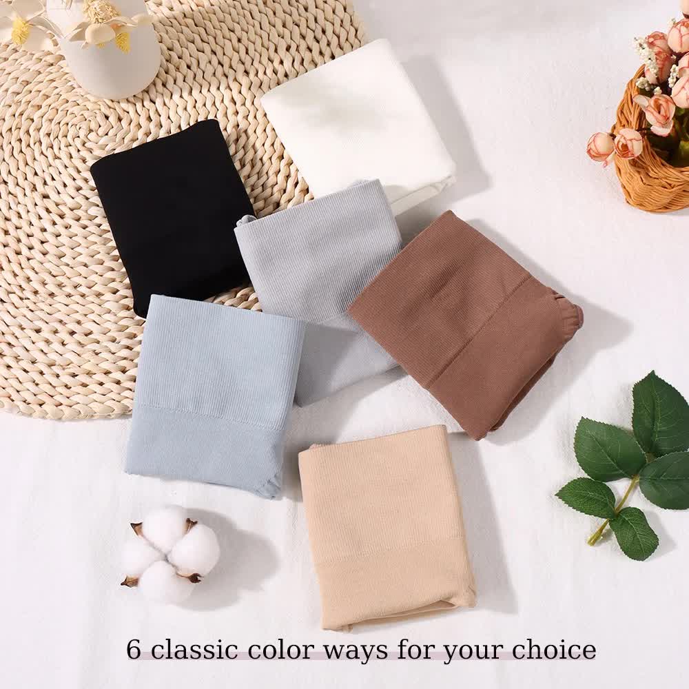 (Coffee+Blue+Grey)3 Pcs Size S Microfiber High-Waisted Thong Underwear with Tummy Control - Slimming Comfort 7