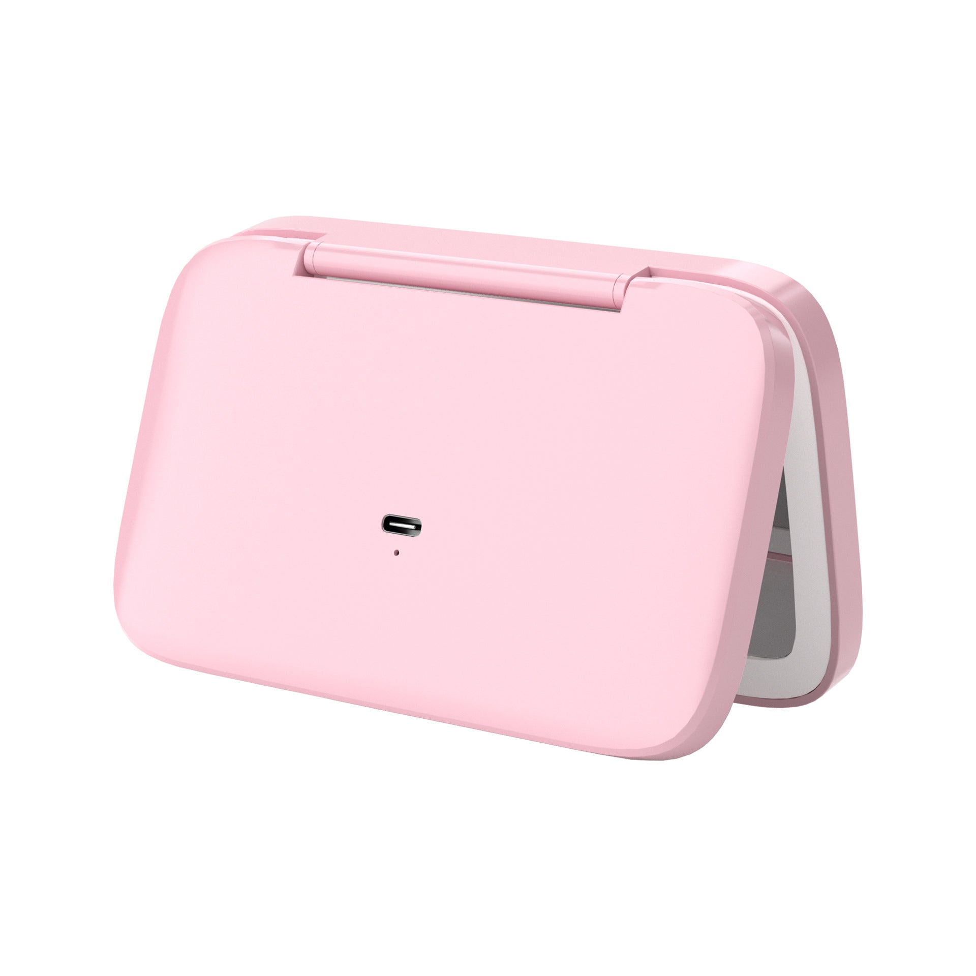 Pink MR2326C Portable LED Illuminated Makeup Mirror - Foldable Lighted Vanity Mirror with 801mAh Battery