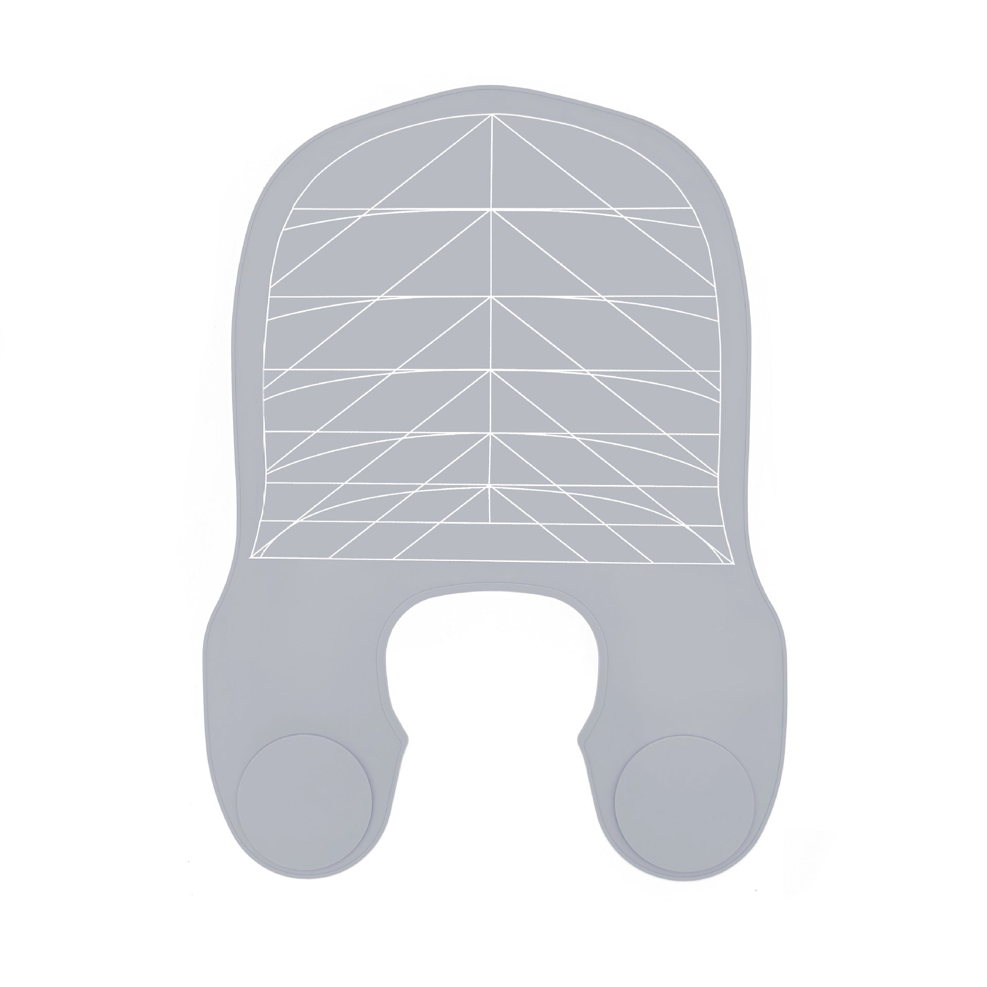 Gray Striped Silicone Hairdressing Cape - Extended Oversized Shoulder Pad for Hair Dyeing and Perming