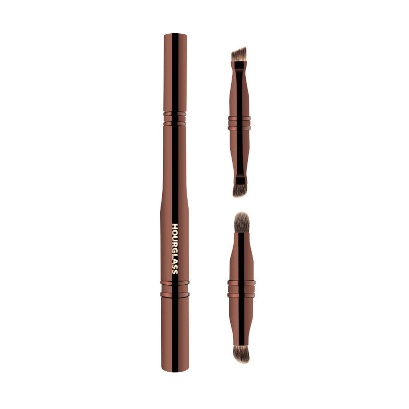 Versatile 4-in-1 Portable Makeup Brush  - Eyeshadow & Eyebrow Brushes for Flawless Looks