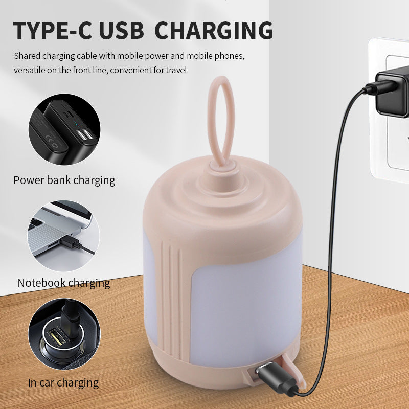 2PCS Compact Outdoor Camping Light with 4 Modes & Type-C Charging - 500LM, IPX4 Waterproo 4