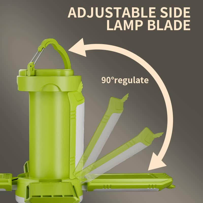 Green Foldable LED Camping Lantern with 6 Modes & Type-C Output - 48LED, IPX4 Waterproof, 3 Styles 5