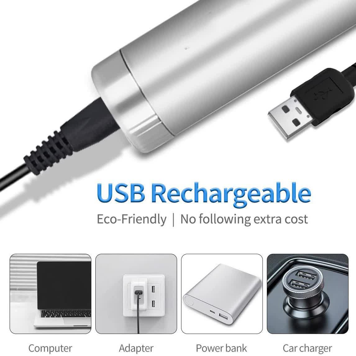 4-in-1 Electric Nose & Ear Hair Trimmer Set - USB Rechargeable Grooming Kit 3