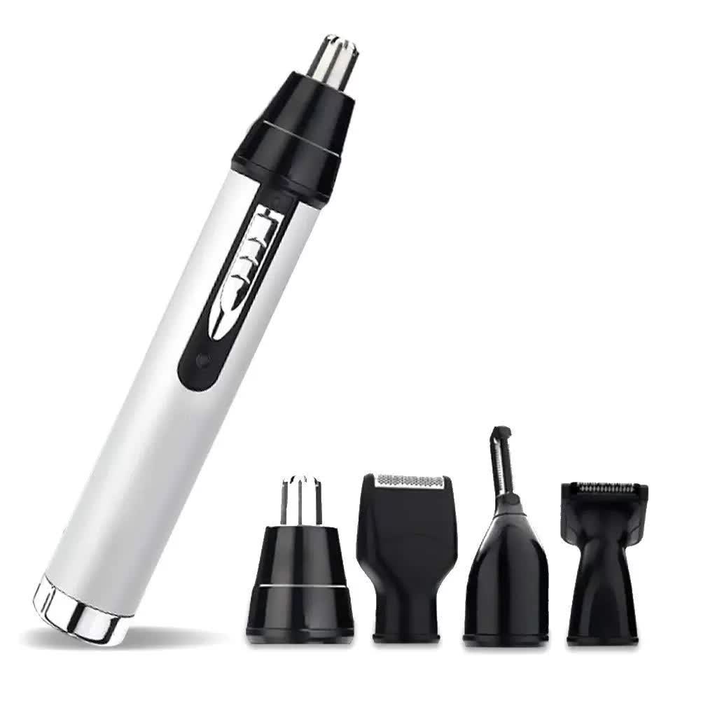 4-in-1 Electric Nose & Ear Hair Trimmer Set - USB Rechargeable Grooming Kit 5