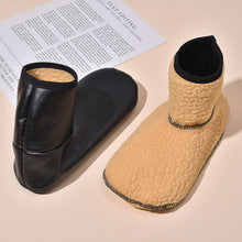 3 Pairs Women's Padded Thickened Leather Indoor Warm Floor Socks 35-38EU 3