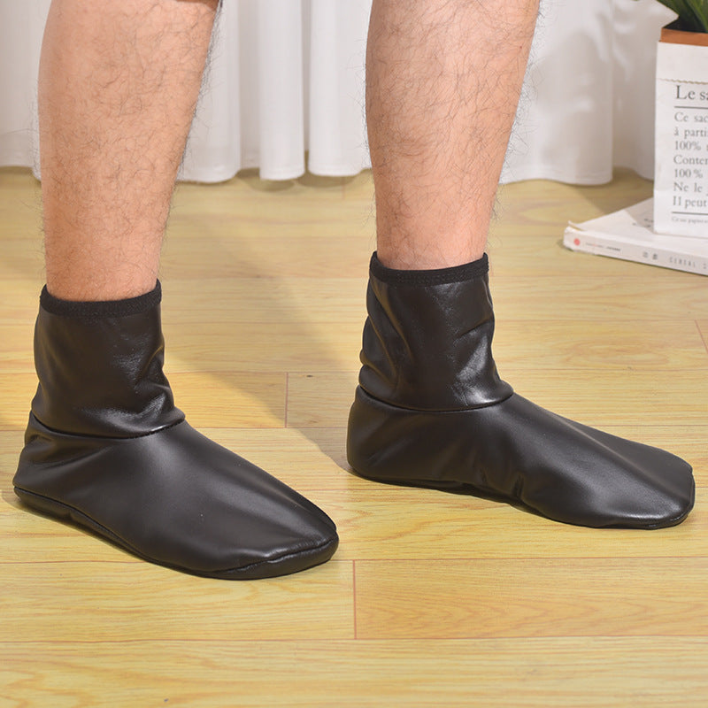 3 Pairs Women's Padded Thickened Leather Indoor Warm Floor Socks 35-38EU 5